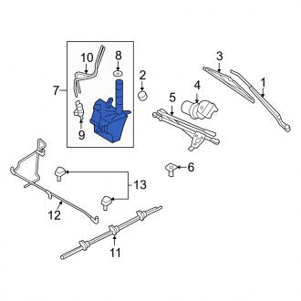 New OEM Washer Fluid Reservoir Fits, 2008-2011 Mercury Mariner - Part # BL8Z17618B