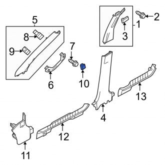 New OEM Upper Interior Grab Bar Cap Fits, 2008-2011 Mercury Mariner - Part # 9L8Z7831458AB