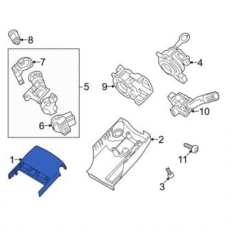 New OEM Upper Steering Column Cover Fits, 2010-2011 Mercury Milan - Part # AE5Z3530AH