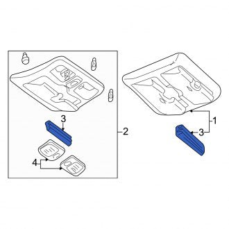 New OEM Upper Overhead Console Fits, 2005-2007 Mercury Mariner - Part # 3L8Z78519A70BAA