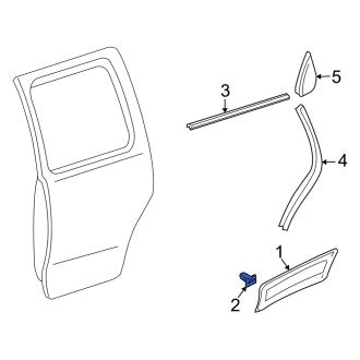 New OEM Rear Door Molding Clip Fits, 2005-2007 Mercury Mariner - Part # YL8Z7820806AA