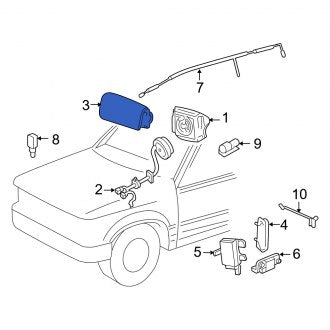 New OEM Upper Instrument Panel Air Bag Fits, 2008-2011 Mercury Mariner - Part # 8L8Z78044A74AA