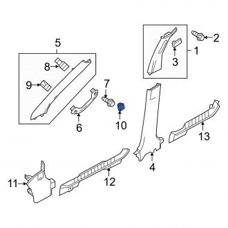 New OEM Upper Interior Grab Bar Cap Fits, 2008-2011 Mercury Mariner - Part # 9L8Z7831458AA