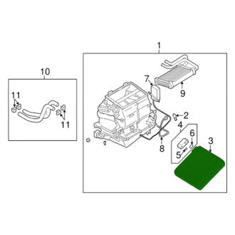 New OEM A/C Evaporator Core Fits, 2001-2005 Chrysler Sebring - Part # MR500465