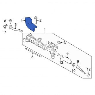 New OEM Upper Steering Gear Dust Shield Fits, 2007-2014 Ford Edge - Part # 7T4Z3C567A