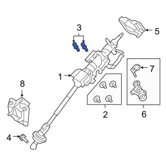 New OEM Upper Steering Column Bolt Fits, 2007-2010 Ford Edge - Part # YL8Z12049AA