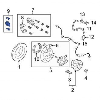 New OEM Rear Disc Brake Pad Set Fits, 2007-2010 Ford Edge - Part # 7T4Z2V200AA