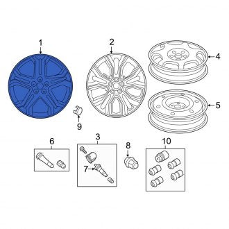 New OEM Wheel Fits, 2015-2016 Ford Edge - Part # FT4Z1007D