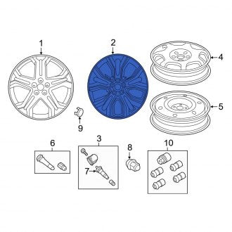 New OEM Wheel Fits, 2019-2022 Ford Edge - Part # KT4Z1007C