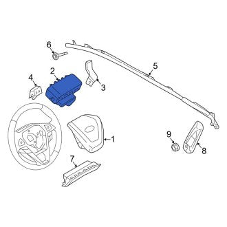 New OEM Upper Instrument Panel Air Bag Fits, 2015-2024 Ford Edge - Part # FT4Z58044A74A