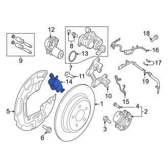 New OEM Rear Disc Brake Pad Set Fits, 2015-2024 Ford Edge - Part # DG9Z2200F