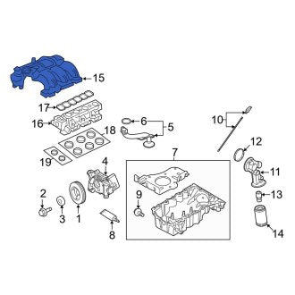 New OEM Upper Engine Intake Manifold Fits, 2009-2012 Ford Flex - Part # 7T4Z9424E