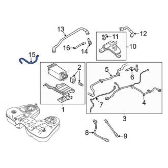 New OEM Vacuum Hose Fits, 2009-2012 Ford Flex - Part # 8A8Z19D888A