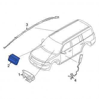 New OEM Upper Instrument Panel Air Bag Fits, 2009-2019 Ford Flex - Part # BA8Z74044A74A