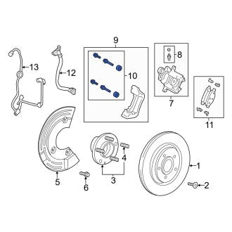 New OEM Rear Disc Brake Caliper Bolt Kit Fits, 2013-2019 Ford Explorer - Part # DG1Z2C150B