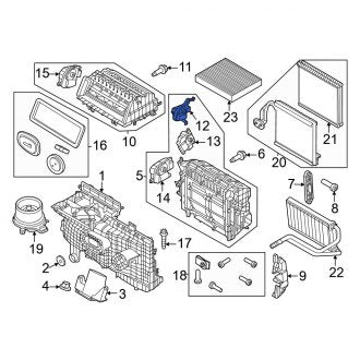 New OEM Upper HVAC Defrost Mode Door Actuator Fits, 2021-2024 Ford Bronco Sport - Part # PZ1Z19E616H