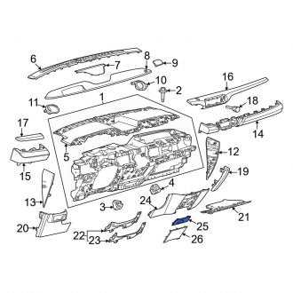 New OEM Upper Instrument Panel Cover Fits, 2021-2023 Ford Mustang Mach-E - Part # LJ8Z58045F48AA