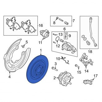 New OEM Rear Disc Brake Rotor Fits, 2021-2024 Ford Mustang Mach-E - Part # LJ9Z2C026C