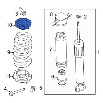 New OEM Upper Suspension Strut Mount Insulator Fits, 2021-2024 Ford Mustang Mach-E - Part # LJ9Z5586A