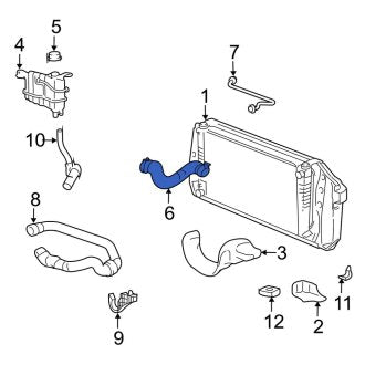 New OEM Upper Radiator Coolant Hose Fits, 2003-2004 Lincoln Navigator - Part # 2L7Z8260AB