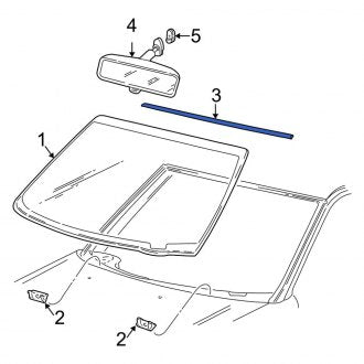 New OEM Windshield Seal Fits, 2005-2006 Lincoln Navigator - Part # 4L1Z1503110AA