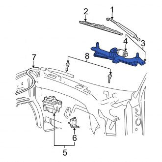 New OEM Windshield Wiper Linkage Fits, 2003-2008 Lincoln Navigator - Part # 8L1Z17508A