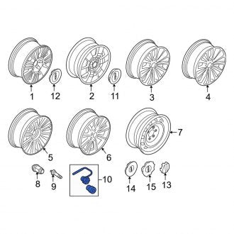 New OEM Wheel Lock Set Fits, 2011-2017 Lincoln Navigator - Part # 6L3Z1A043AA