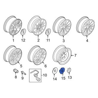 New OEM Wheel Cap Fits, 2015-2017 Lincoln Navigator - Part # FL7Z1130B