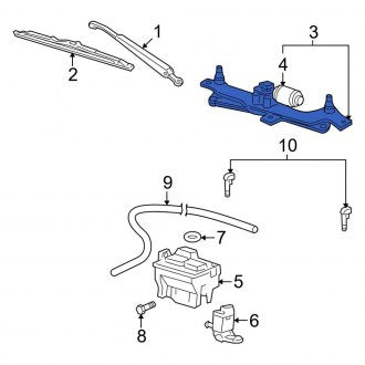 New OEM Windshield Wiper Motor Fits, 2005 Lincoln Aviator - Part # 6L1Z17508AARM