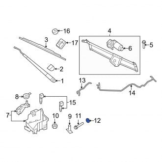 New OEM Washer Fluid Level Sensor Seal Fits, 2008-2017 Lincoln Navigator - Part # 7L1Z16K624A