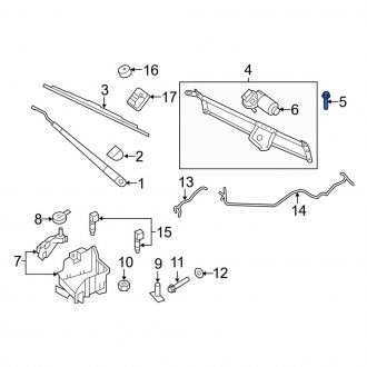 New OEM Windshield Wiper Motor Bolt Fits, 2008-2012 Lincoln Navigator - Part # N808988S307