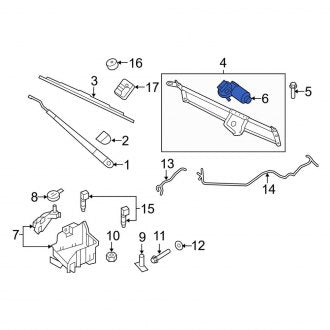 New OEM Windshield Wiper Motor Fits, 2015-2017 Lincoln Navigator - Part # FL1Z17508B