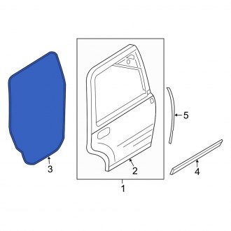 New OEM Rear Door Seal Fits, 2007-2017 Lincoln Navigator - Part # 7L1Z78253A10A