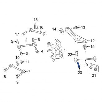 New OEM Rear Forward Suspension Control Arm Bolt Fits, 2007-2024 Lincoln Navigator - Part # W711478S439