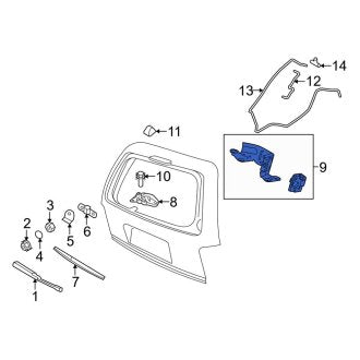 New OEM Windshield Wiper Motor Bracket Fits, 2007-2012 Lincoln Navigator - Part # 9L1Z17496A