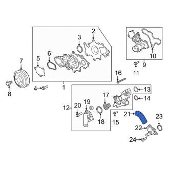 New OEM Upper Radiator Coolant Hose Fits, 2022-2024 Lincoln Navigator - Part # NL1Z8260A