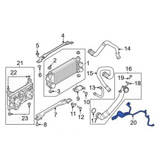 New OEM Upper Intercooler Pipe Fits, 2018-2024 Lincoln Navigator - Part # JL3Z6C646B