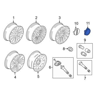 New OEM Wheel Cap Fits, 2018-2024 Lincoln Navigator - Part # JL7Z1130B