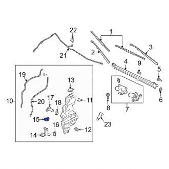 New OEM Windshield Washer Pump Seal Fits, 2018-2024 Lincoln Navigator - Part # JL3Z17B610A