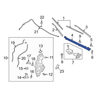 New OEM Windshield Wiper Linkage Fits, 2018-2024 Lincoln Navigator - Part # JL3Z17566A