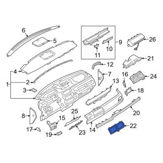 New OEM Upper Instrument Panel Cover Fits, 2018-2021 Lincoln Navigator - Part # JL7Z78044F58BA