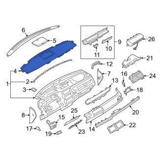 New OEM Upper Instrument Panel Cover Fits, 2022-2024 Lincoln Navigator - Part # NL7Z78044F58AC