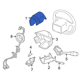 New OEM Upper Outer Steering Column Cover Fits, 2004-2005 Mercury Monterey - Part # 3F2Z3530ABA