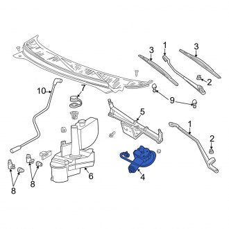 New OEM Windshield Wiper Motor Fits, 2004-2007 Mercury Monterey - Part # 6F2Z17508CARM