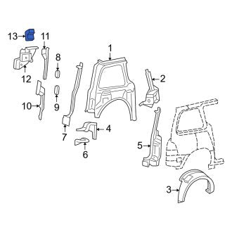 New OEM Upper Seat Belt Reinforcement Fits, 2004-2007 Mercury Monterey - Part # 3F2Z17602A30AA