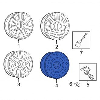 New OEM Wheel Fits, 2003-2004 Lincoln Aviator - Part # 2C5Z1007DA