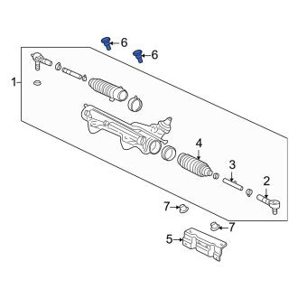 New OEM Upper Rack and Pinion Mount Bushing Fits, 2003-2005 Lincoln Aviator - Part # 2C5Z3C716BA