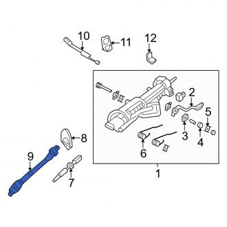 New OEM Upper Steering Shaft Fits, 2003-2005 Lincoln Aviator - Part # 4C5Z3B676AA