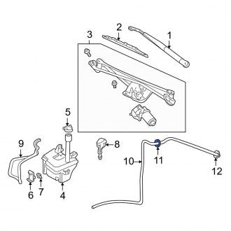 New OEM Windshield Washer Hose Connector Fits, 2003-2005 Lincoln Aviator - Part # F3LY17A612B