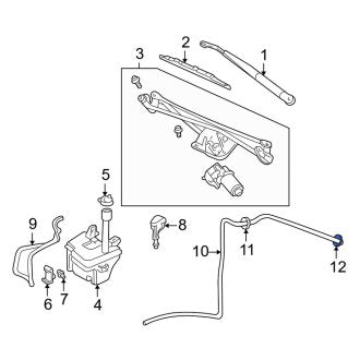 New OEM Windshield Washer Hose Connector Fits, 2003-2005 Lincoln Aviator - Part # F2TZ17A601A